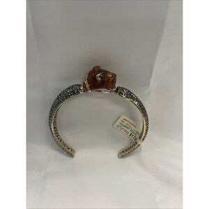 HSN 802334 Amber Panther Bangle Bracelet